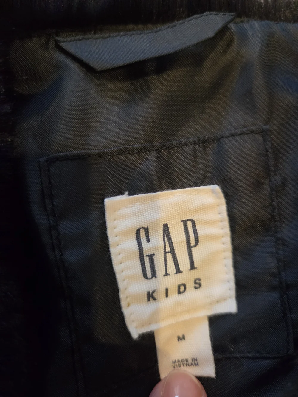 GAP Navy Faux Fur Vest